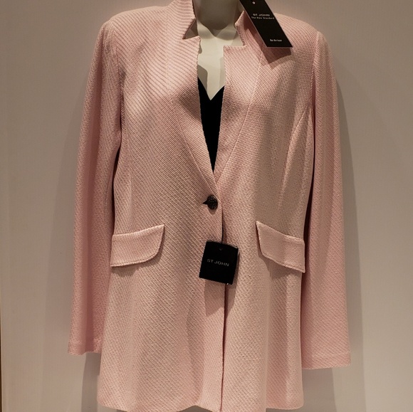 St. John NWT Shadow Jacket in Petal - Picture 6 of 8